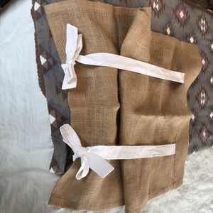 Farmhouse burlap curtain